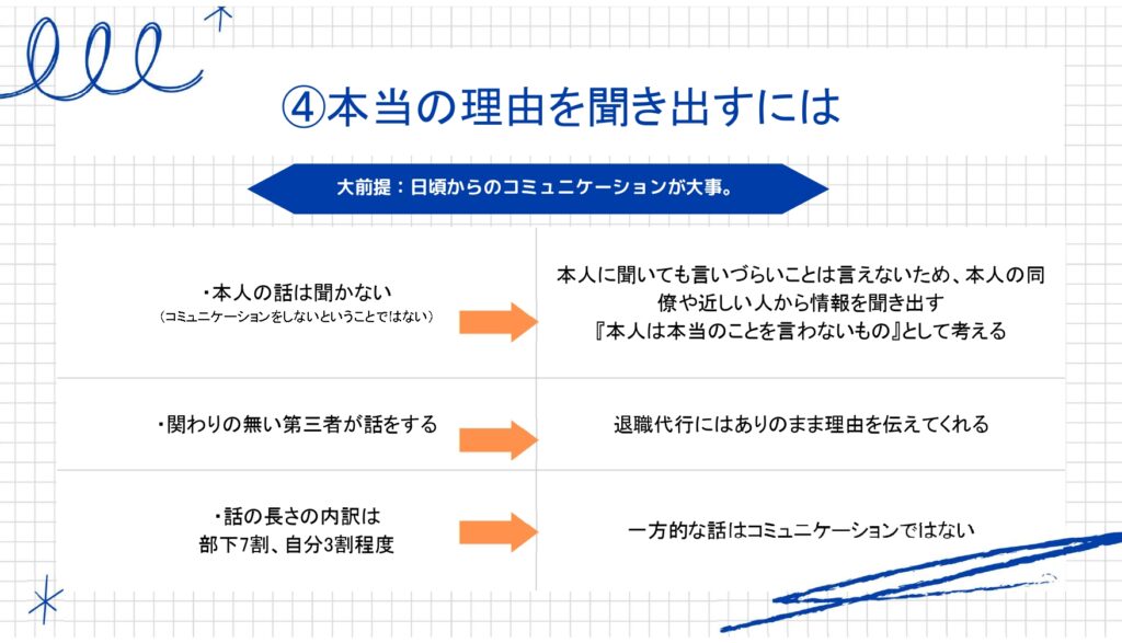 本当の退職理由を聞き出すには