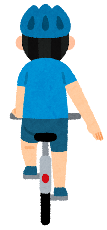 自転車の停止ハンドサイン