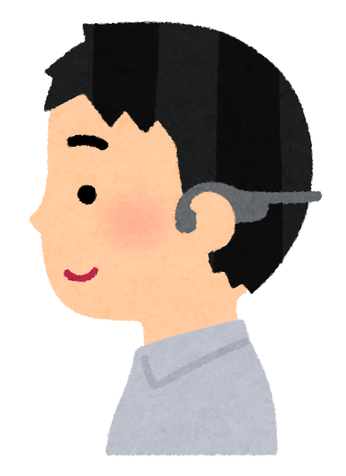 骨伝導イヤホンのイラスト