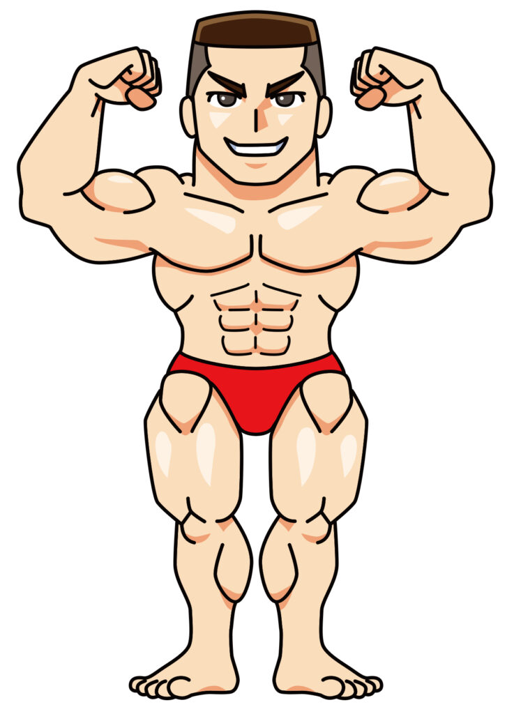 ボディビルダーのイラスト